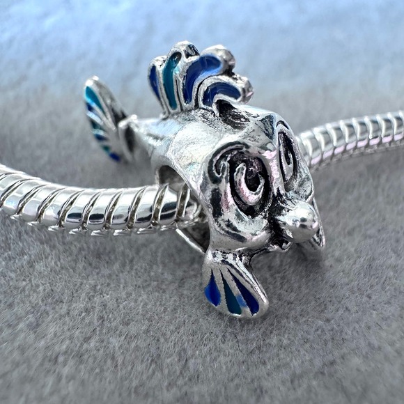Disney The Little Mermaid Flounder Fish Enamel Charm fits PANDORA - Picture 3 of 5